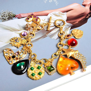 Love Heart Rhinestone Bracelet - SunsetFashionLA